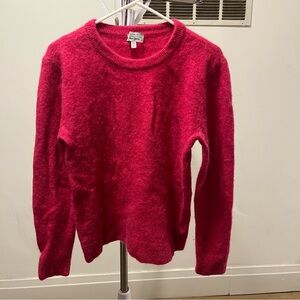 & Other Stories Fuchsia Pink Crew Neck Sweater size medium alpaca wool blend